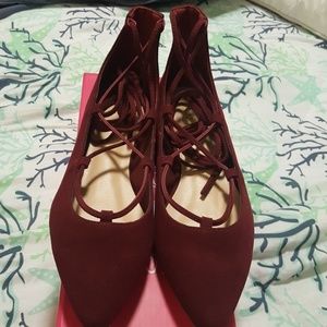Never been worn Flats (Bordeaux color)